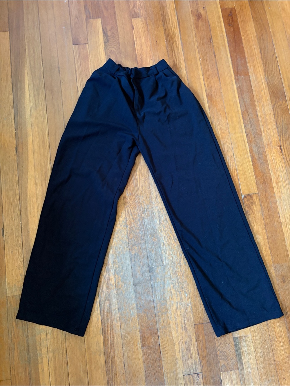 Men's Black Straight-Leg Pants